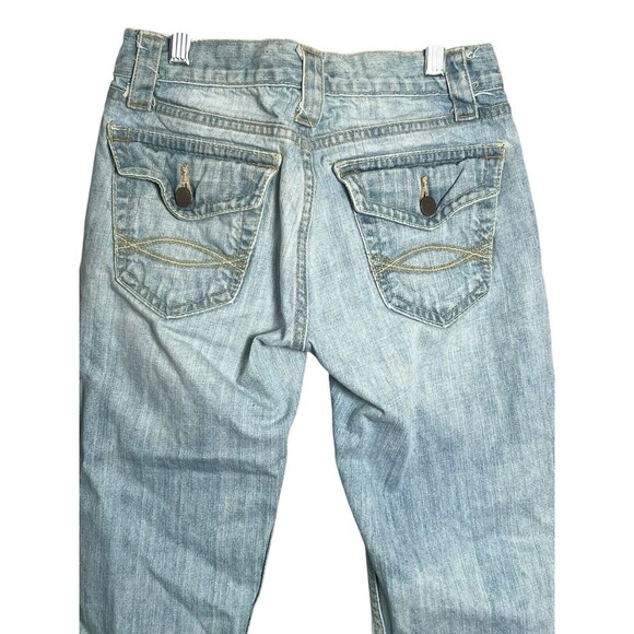 VTG Y2K Abercrombie And Fitch Womens Low Rise Boot Cut Denim Jeans Blue Size 0R - Picture 3 of 11